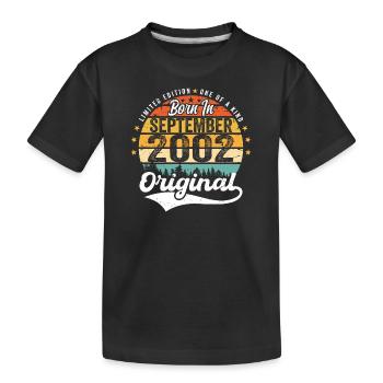 Septembre 2002 Jubilé 2002 Septembre - T-shirt bio Premium Enfant - noir - Devant