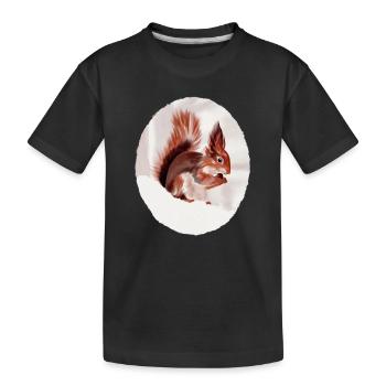 Écureuil - T-shirt bio Premium Enfant - noir - Devant