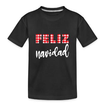 Frohe Weihnachten, originelles Design für den Weihnachtsmann - Kinder Premium Bio T-Shirt - Schwarz - Vorne