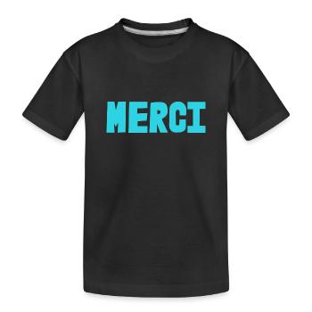 MERCI. MAÎTRESSE. MAÎTRE. MERCI MAÎTRESSE. MAITRE - T-shirt bio Premium Enfant - noir - Devant