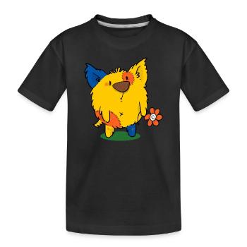 en attendant le printemps, Dibadoo avec fleur - T-shirt bio Premium Enfant - noir - Devant