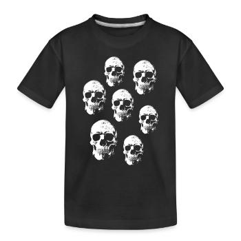 Halloween Skulls - Kids' Premium Organic T-Shirt - black - Front