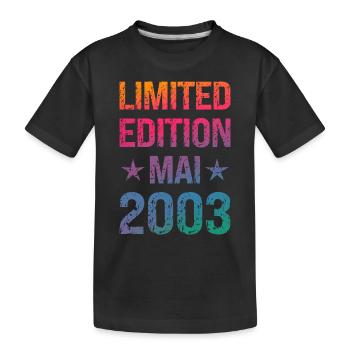 Limited Edition 21 Birthday Party Vintage 2003 - Kids' Premium Organic T-Shirt - black - Front
