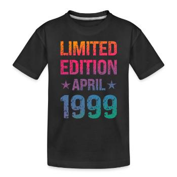 Limited Edition 25 Geburtstag Party Jahrgang 1999 - Kinder Premium Bio T-Shirt - Schwarz - Vorne