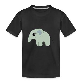Kawaii Chibi Kawaii Elephant Kawaii Kids Manga - Kids' Premium Organic T-Shirt - black - Front