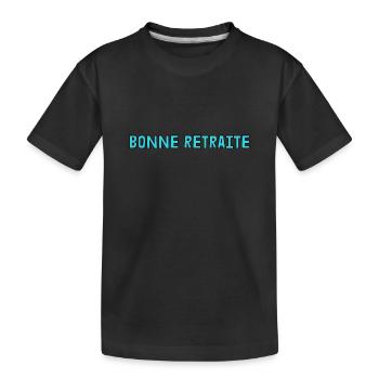 RETIREMENT. RETIREMENT. RETIRED. RETIREMENT - Kids' Premium Organic T-Shirt - black - Front