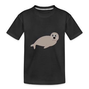 Seals, seals, seals, seals animals - Kids' Premium Organic T-Shirt - black - Front
