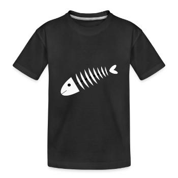 Fish Fish Fish Fish Bone Fishing Angler Gift - Kids' Premium Organic T-Shirt - black - Front