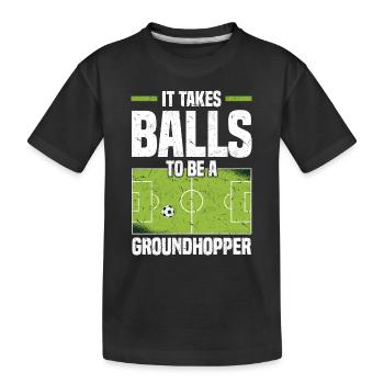 Idée cadeau de nettoyage | Stade de football Sports - T-shirt bio Premium Enfant - noir - Devant