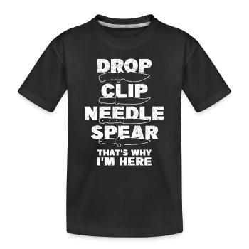 Messer Sammeln - Kinder Premium Bio T-Shirt - Schwarz - Vorne