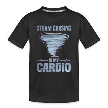 Sturmjäger Shirts | Unwetter Sturm Blitz Geschenke - Kinder Premium Bio T-Shirt - Schwarz - Vorne