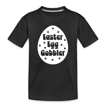 Ostereier-Gobbler - Kinder Premium Bio T-Shirt - Schwarz - Vorne
