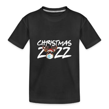 Noël 2022 - Chemise de Noël en renne drôle - T-shirt bio Premium Enfant - noir - Devant