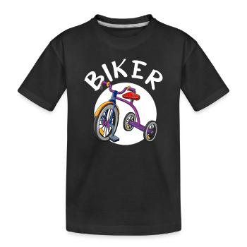 Vélo Vélo Chaîne de vélo Motard à trois roues - T-shirt bio Premium Enfant - noir - Devant