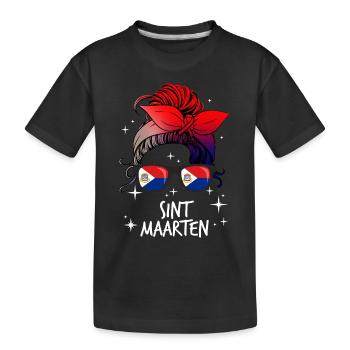 Sint Maarten - Kids' Premium Organic T-Shirt - black - Front