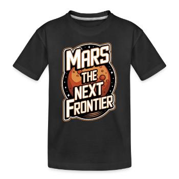 Mars Planet Planeten Sonnensystem - Kinder Premium Bio T-Shirt - Schwarz - Vorne