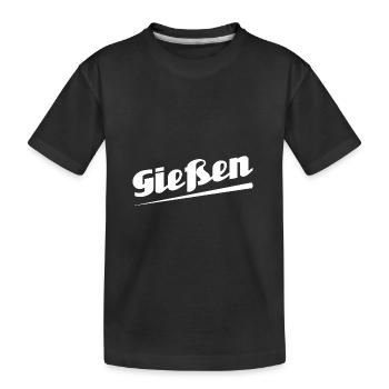 Gießen - Textdesign mit Stadtnamen - Kinder Premium Bio T-Shirt - Schwarz - Vorne