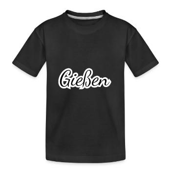 Gießen - Textdesign mit Stadtnamen - Kinder Premium Bio T-Shirt - Schwarz - Vorne