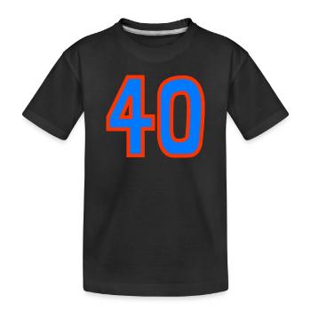 40. 40 ANS. 40e ANNIVERSAIRE. ANNIVERSAIRE 40 ANS. - T-shirt bio Premium Enfant - noir - Devant
