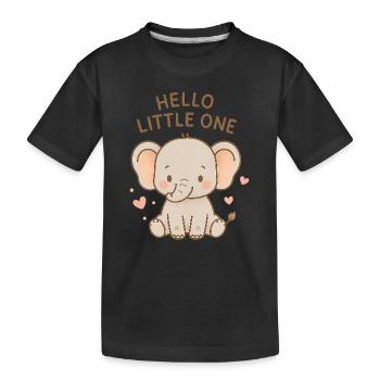 Hello little one ♥️ - Kids' Premium Organic T-Shirt - black - Front