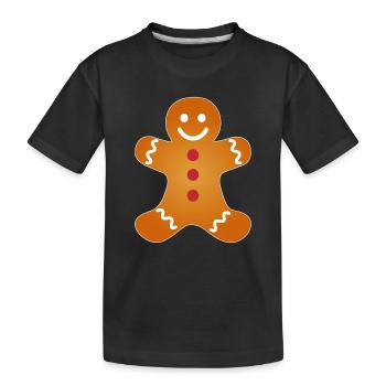 partenaires de pain d'épice laid de Noël T-shirt - T-shirt bio Premium Enfant - noir - Devant
