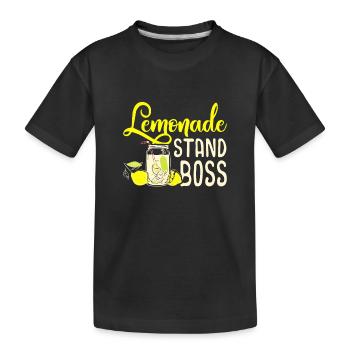 Stand de limonade Boss Funny Lemon Juice Business - T-shirt bio Premium Enfant - noir - Devant