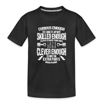 Drôle de mécanicien de voiture Cadeau Mechanic Tool Tuner - T-shirt bio Premium Enfant - noir - Devant