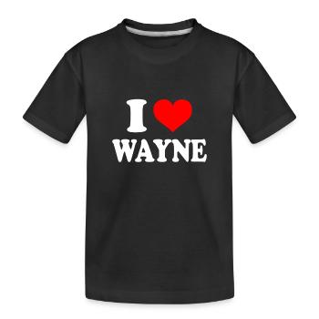 Wayne - I Heart Wayne - J’aime Wayne - T-shirt bio Premium Enfant - noir - Devant