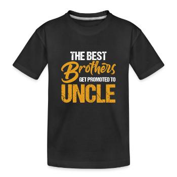 Les meilleurs frères des oncles pour la première fois sont promus - T-shirt bio Premium Enfant - noir - Devant