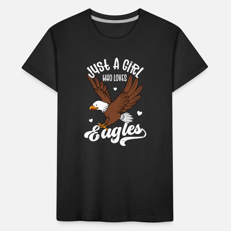 Girls Eagle, Funny Eagle Tee, Eagle Lover Kids' Premium Organic T-Shirt