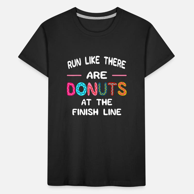 Courez comme s’il y avait des beignets à la ligne d’arrivée T-shirt bio Premium Enfant