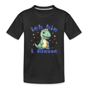 Schulkind , Erste Klasse, Schulanfänger - Kinder Premium Bio T-Shirt - Schwarz - Vorne