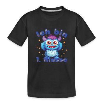 Schulkind , Erste Klasse, Schulanfänger - Kinder Premium Bio T-Shirt - Schwarz - Vorne