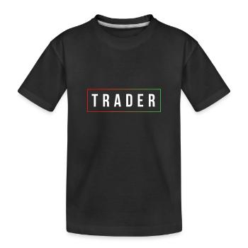 Minimaler einfacher Daytrader-Handel an der Börse - Kinder Premium Bio T-Shirt - Schwarz - Vorne
