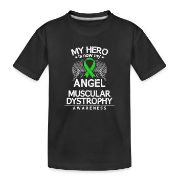 Sensibilisation au MD survivant de la dystrophie musculaire de Duchenne - T-shirt bio Premium Enfant - noir - Devant