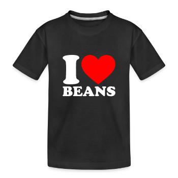 J’adore les haricots - T-shirt bio Premium Enfant - noir - Devant