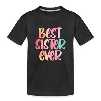 Sister Design Mothers Day - Kids' Premium Organic T-Shirt - black - Front