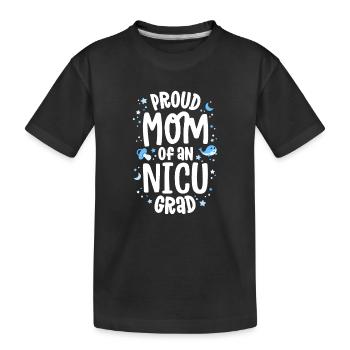 Fière maman d’une mère diplômée de l’USIN diplômée de l’USIN - T-shirt bio Premium Enfant - noir - Devant