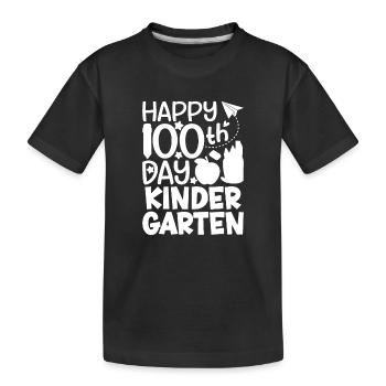 100e jour de maternelle Élève élève - T-shirt bio Premium Enfant - noir - Devant