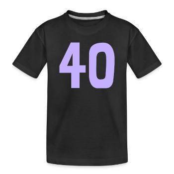 40. 40 ANS. 40e ANNIVERSAIRE. ANNIVERSAIRE 40 ANS. - T-shirt bio Premium Enfant - noir - Devant