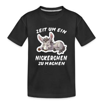 Il est temps de faire une sieste - T-shirt drôle - T-shirt bio Premium Enfant - noir - Devant