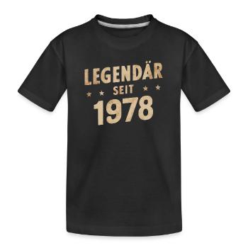 Legendary since 1978 - Kids' Premium Organic T-Shirt - black - Front