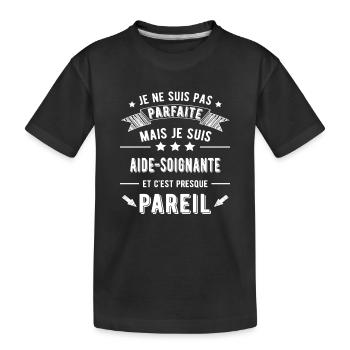 aide soignante - T-shirt bio Premium Enfant - noir - Devant