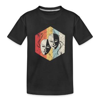 Shirt für Schauspieler als Geschenk - Retro - Kinder Premium Bio T-Shirt - Schwarz - Vorne