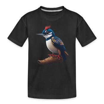 Grand pic tacheté - T-shirt bio Premium Enfant - noir - Devant