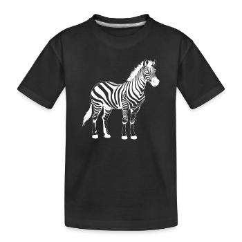 Zèbre blanc - T-shirt bio Premium Enfant - noir - Devant