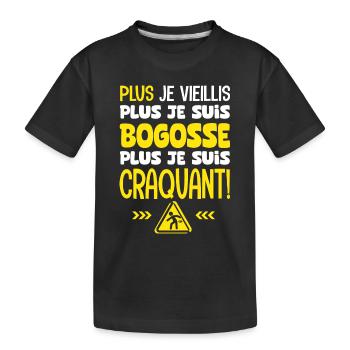 plus je vieillis plus je suis craquant - T-shirt bio Premium Enfant - noir - Devant