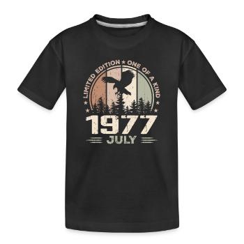 Incomparable since July 1977, 47th Anniversary - Kids' Premium Organic T-Shirt - black - Front