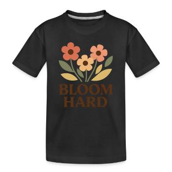Bloom Hard – Fleuris Sans Frein - T-shirt bio Premium Enfant - noir - Devant