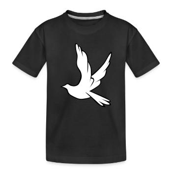 Friedenstaube Frieden Freiheit - Kids' Premium Organic T-Shirt - black - Front